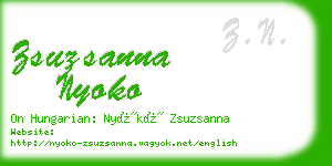 zsuzsanna nyoko business card